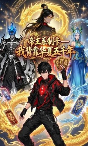 短剧《帝王系制卡：我背靠华夏五千年》海报