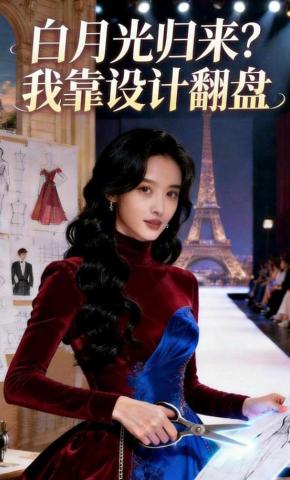 短剧《白月光归来？我靠设计翻盘》海报