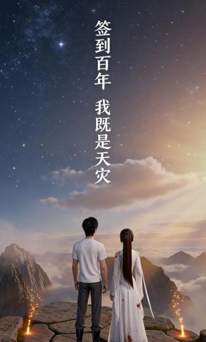 短剧《签到百年，我即是天灾》海报