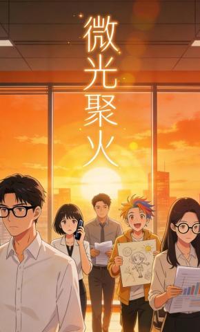 短剧《微光聚火》海报