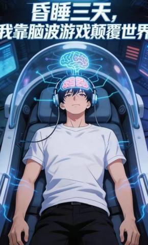 短剧《昏睡三天，我靠脑波游戏颠覆世界》海报