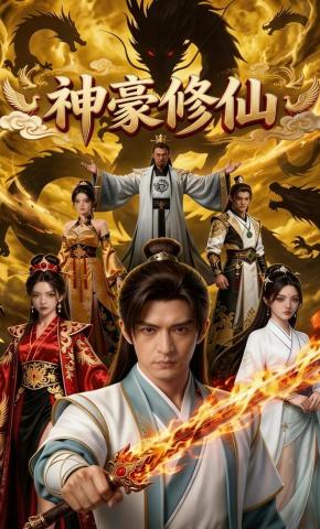 短剧《神豪修仙》海报