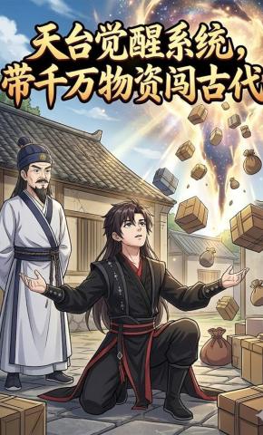 短剧《天台觉醒系统，带千万物资闯古代》海报