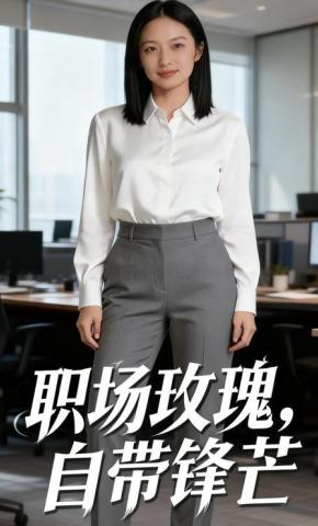 短剧《职场玫瑰，自带锋芒》海报