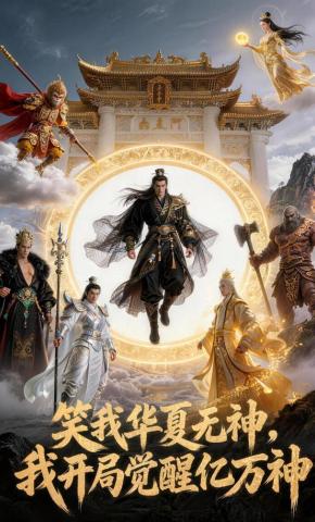 短剧《笑我华夏无神，我开局觉醒亿万神》海报