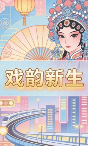 短剧《戏韵新生》海报