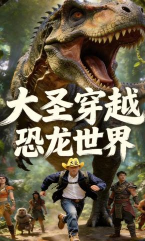 短剧《大圣穿越恐龙世界》海报