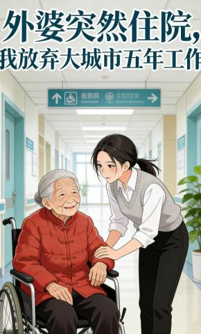 短剧《外婆突然住院，我放弃大城市五年工作》海报