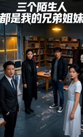 短剧《三个陌生人都是我的兄弟姐妹》海报