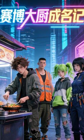 短剧《赛博大厨成名记》海报