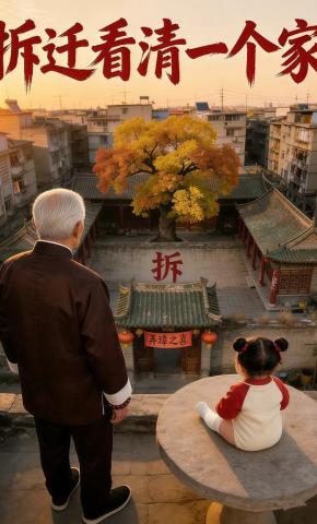 短剧《拆迁看清一个家》海报