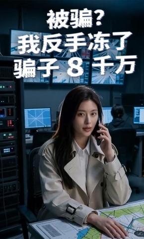 短剧《被骗？我反手冻了骗子8千万》海报