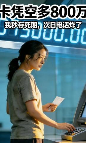 短剧《卡凭空多800万，我秒存死期次日电话炸了》海报