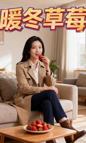 短剧《暖冬草莓》海报