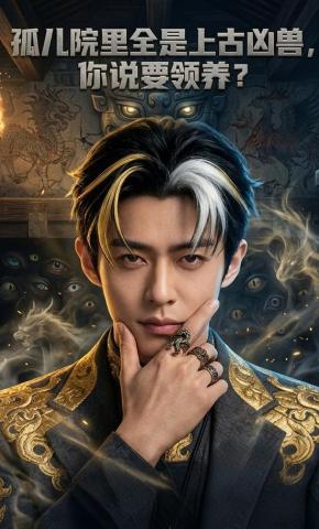 短剧《孤儿院里全是上古凶兽，你说要领养？》海报