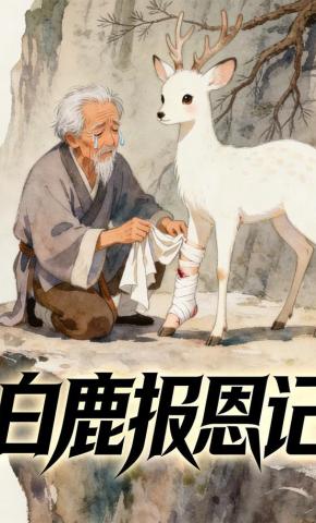 短剧《白鹿报恩记》海报