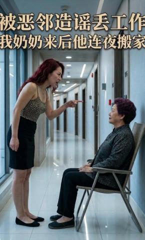短剧《被恶邻造谣丢工作，我奶奶来后他连夜搬家》海报