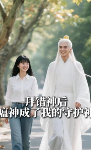 短剧《拜错神后，瘟神成了我的守护神》海报