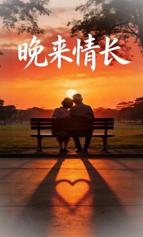 短剧《晚来情长》海报