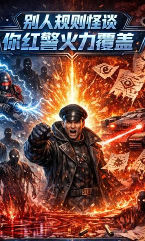 短剧《别人规则怪谈，你红警火力覆盖》海报