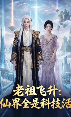 短剧《老祖飞升，仙界全是科技活》海报
