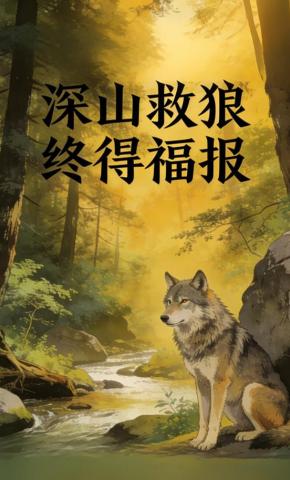 短剧《深山救狼终得福报》海报