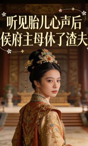 短剧《听见胎儿心声后，侯府主母休了渣夫》海报