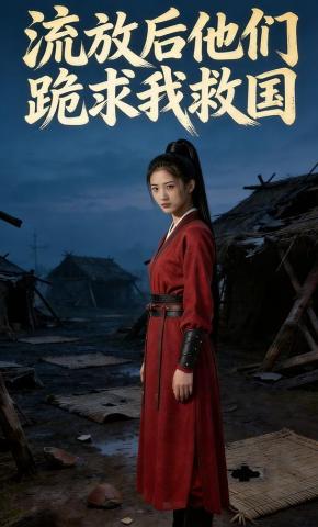 短剧《流放后，他们跪求我救国》海报