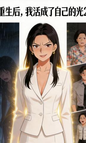 短剧《重生后，我活成了自己的光2》海报