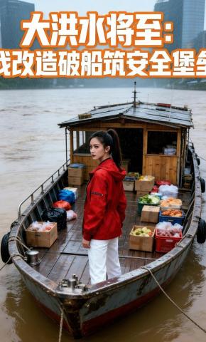 短剧《大洪水将至：我改造破船筑安全堡垒》海报