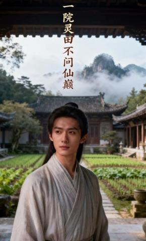 短剧《一院灵田不问仙巅》海报