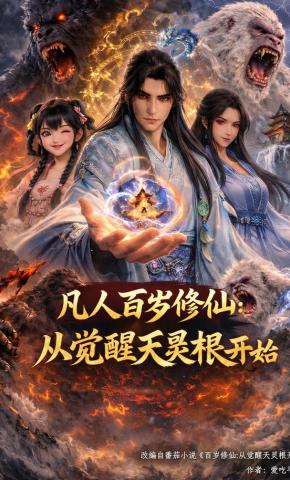 短剧《凡人百岁修仙：从觉醒天灵根开始》海报