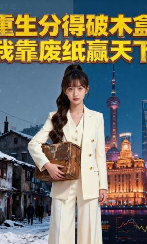 短剧《重生分得破木盒，我靠废纸赢天下》海报