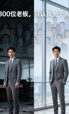 短剧《300位老板，只认我一个人》海报