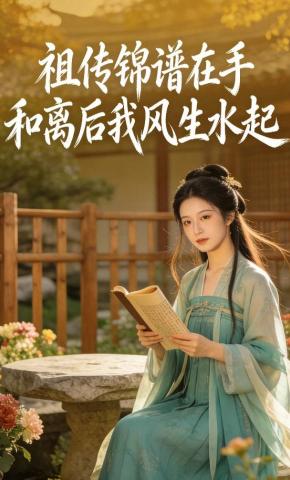 短剧《祖传锦谱在手，和离后我风生水起》海报