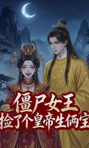 短剧《僵尸女王捡了个皇帝生俩宝》海报