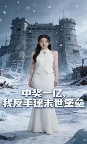 短剧《中奖一亿，我反手建末世堡垒》海报