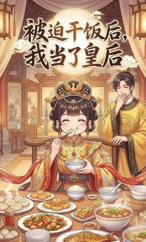 短剧《被迫干饭后，我当了皇后》海报