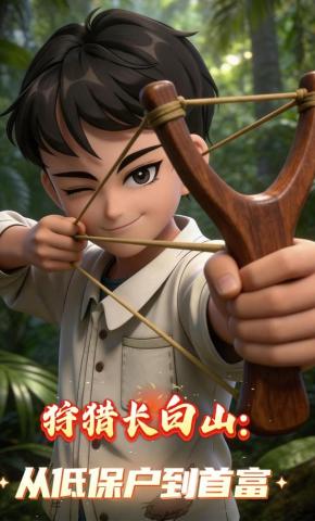 短剧《狩猎长白山：从低保户到首富》海报