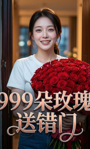 短剧《999朵玫瑰送错门》海报