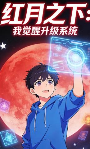 短剧《红月之下：我觉醒升级系统》海报