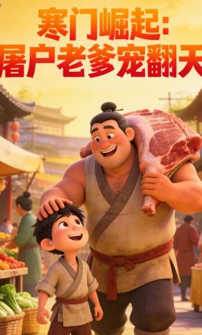 短剧《寒门崛起：屠户老爹宠翻天》海报
