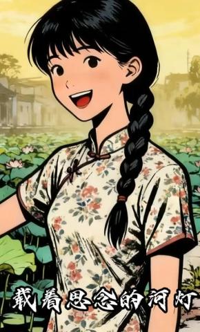 短剧《载着思念的河灯》海报