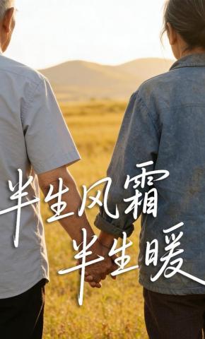 短剧《半生风霜半生暖》海报