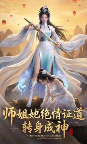 短剧《师姐她绝情证道转身成神》海报