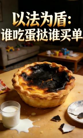 短剧《以法为盾：谁吃蛋挞谁买单》海报