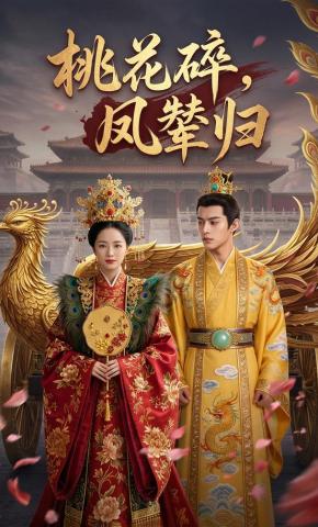 短剧《桃花碎，凤辇归》海报