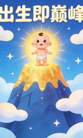 短剧《出生即巅峰》海报