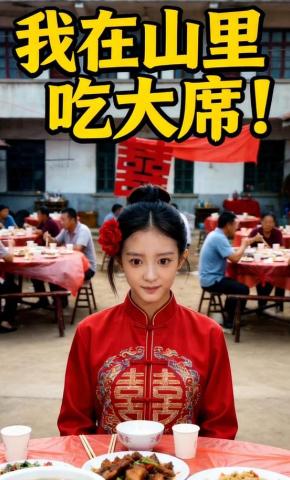短剧《我在山里吃大席！》海报