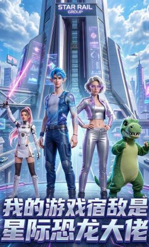 短剧《我的游戏宿敌是星际恐龙大佬》海报